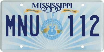 MS license plate MNU112
