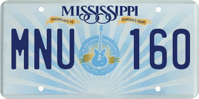 MS license plate MNU160
