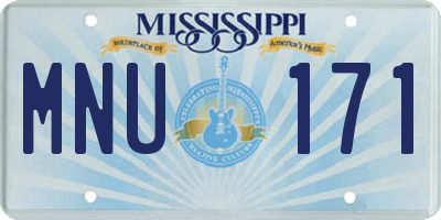MS license plate MNU171