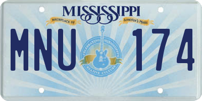 MS license plate MNU174