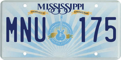 MS license plate MNU175
