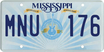 MS license plate MNU176