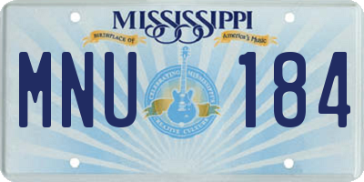 MS license plate MNU184
