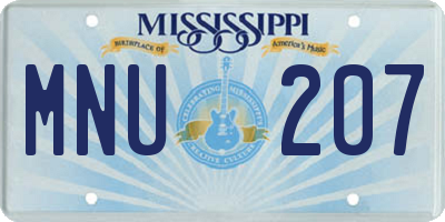 MS license plate MNU207