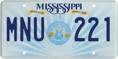 MS license plate MNU221