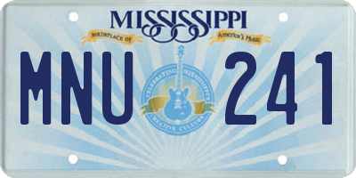 MS license plate MNU241
