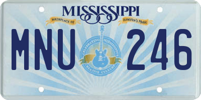 MS license plate MNU246