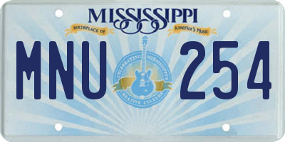 MS license plate MNU254