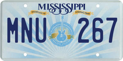 MS license plate MNU267
