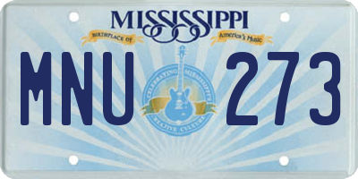 MS license plate MNU273