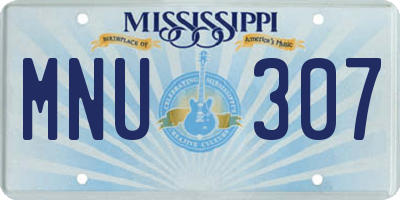 MS license plate MNU307