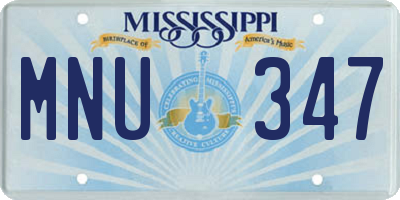 MS license plate MNU347