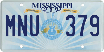 MS license plate MNU379