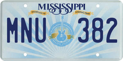 MS license plate MNU382
