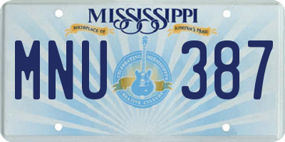 MS license plate MNU387