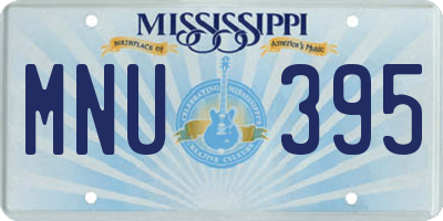 MS license plate MNU395
