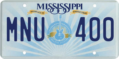 MS license plate MNU400