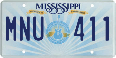MS license plate MNU411