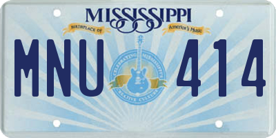 MS license plate MNU414