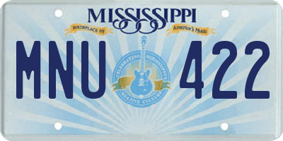 MS license plate MNU422