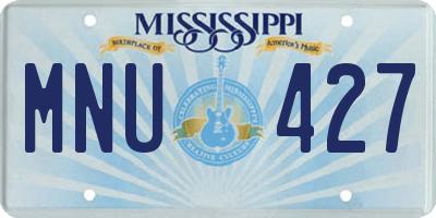MS license plate MNU427