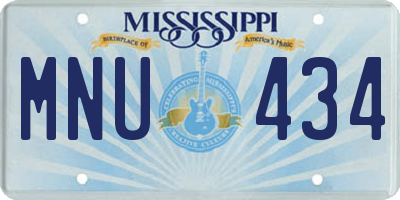 MS license plate MNU434