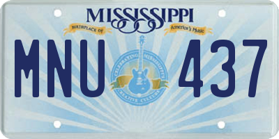 MS license plate MNU437