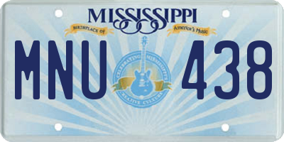 MS license plate MNU438