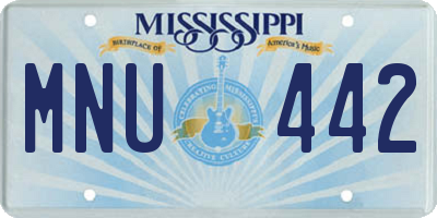 MS license plate MNU442