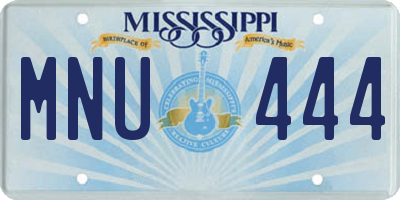 MS license plate MNU444