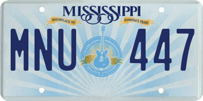 MS license plate MNU447