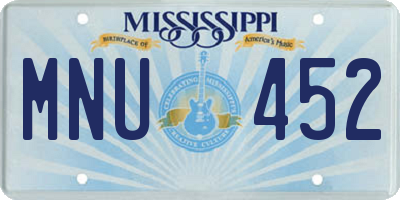 MS license plate MNU452
