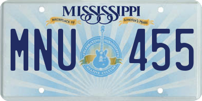 MS license plate MNU455