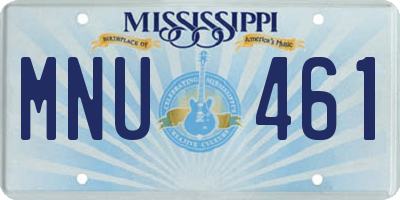 MS license plate MNU461