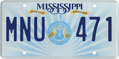 MS license plate MNU471