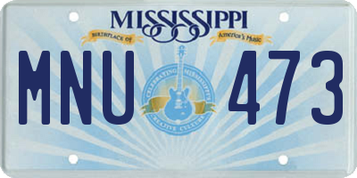 MS license plate MNU473
