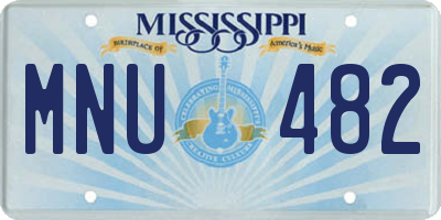 MS license plate MNU482