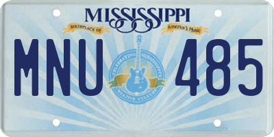 MS license plate MNU485