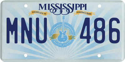 MS license plate MNU486