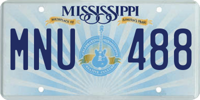 MS license plate MNU488