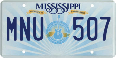 MS license plate MNU507