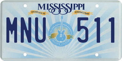 MS license plate MNU511