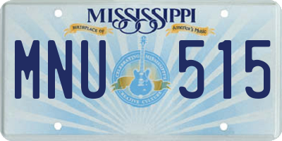 MS license plate MNU515
