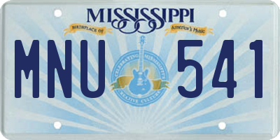 MS license plate MNU541