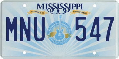 MS license plate MNU547
