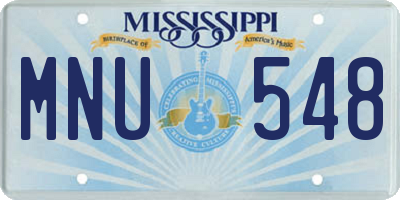 MS license plate MNU548