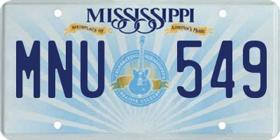 MS license plate MNU549