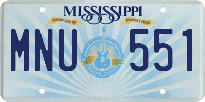 MS license plate MNU551