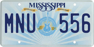 MS license plate MNU556