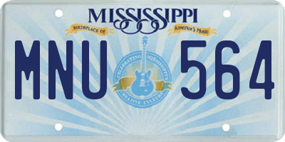 MS license plate MNU564